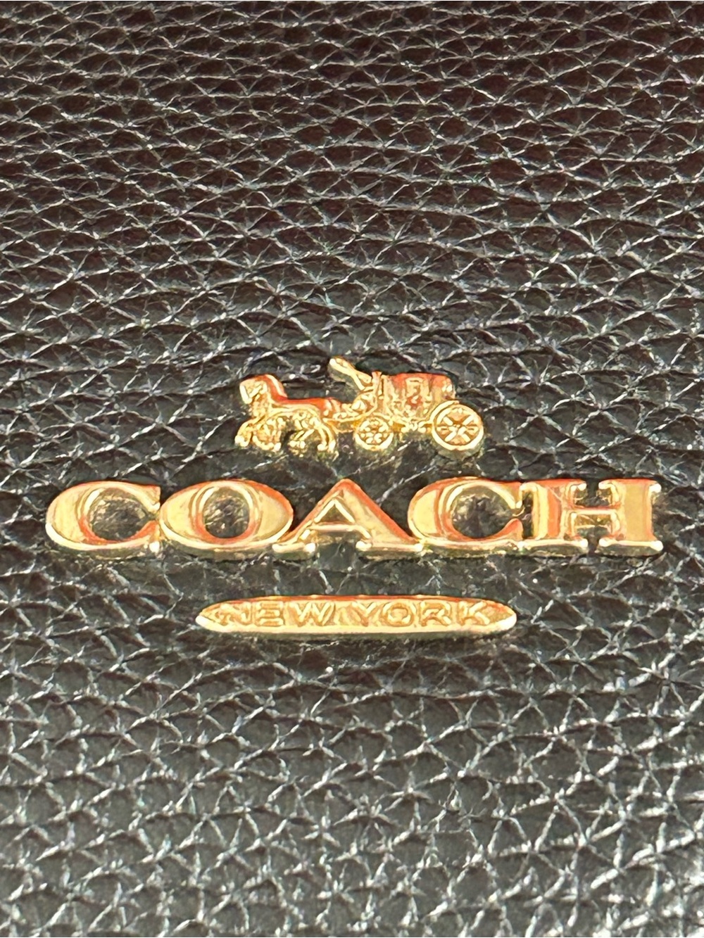 Coach Edie 57125 black pebble leather shoulder bag with gold hardware. Like new! - Picture 13 of 15